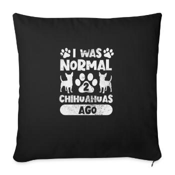 Chihuahua - Sofa pillowcase 17,3'' x 17,3'' (45 x 45 cm) - black - Front