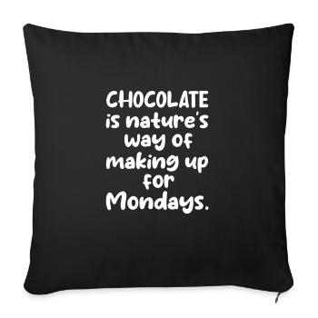 Chocolate chocolate food cocoa gift - Sofa pillowcase 17,3'' x 17,3'' (45 x 45 cm) - black - Front