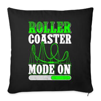 Roller Coaster Roller Coaster Gift - Sofa pillowcase 17,3'' x 17,3'' (45 x 45 cm) - black - Front