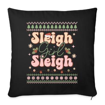 Ugly Christmas Sweater - Sofa pillowcase 17,3'' x 17,3'' (45 x 45 cm) - black - Front