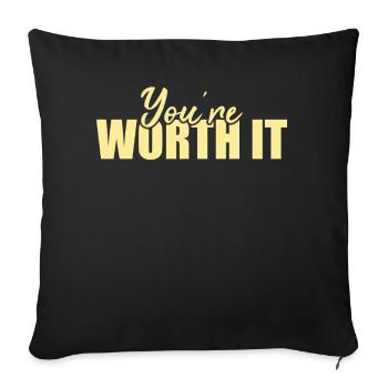 Soyez vous-même ! Confiance en soi, pensée positive, motivation - Housse de coussin décorative 45 x 45 cm - noir - Devant