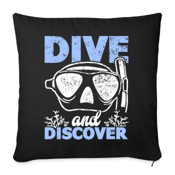 Scuba Diving, Scuba Diving, Holiday Sea Diver - Sofa pillowcase 17,3'' x 17,3'' (45 x 45 cm) - black - Front