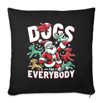 Chiens pour tous Propriétaires de chiens - Housse de coussin décorative 45 x 45 cm - noir - Devant