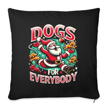 Chiens pour tous Propriétaires de chiens - Housse de coussin décorative 45 x 45 cm - noir - Devant