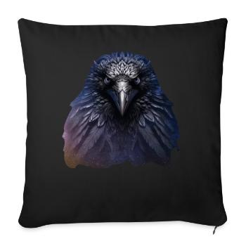 Galaxy Raven Viking Valhalla Space Spirit Animal C - Sofakissenbezug 45 x 45 cm - Schwarz - Vorne