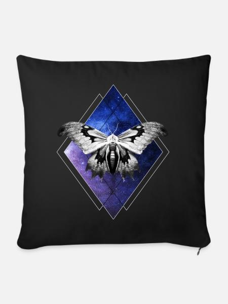 Celestial Moth Galaxy Space Aesthetic Butterfly In - Sofakissenbezug 45 x 45 cm - Schwarz