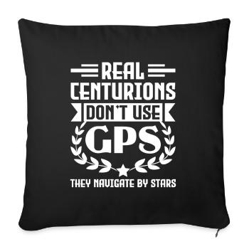 De vrais centurions naviguent par étoiles - Roman - Housse de coussin décorative 45 x 45 cm - noir - Devant