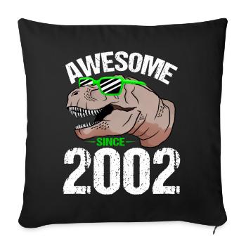 T-Rex Party Star Retro Look Gift - Sofa pillowcase 17,3'' x 17,3'' (45 x 45 cm) - black - Front