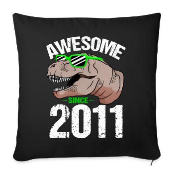 T-Rex Party Star Retro Look Gift - Sofa pillowcase 17,3'' x 17,3'' (45 x 45 cm) - black - Front