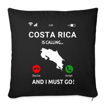 Costa Rica Central America Holidays - Sofa pillowcase 17,3'' x 17,3'' (45 x 45 cm) - black - Front