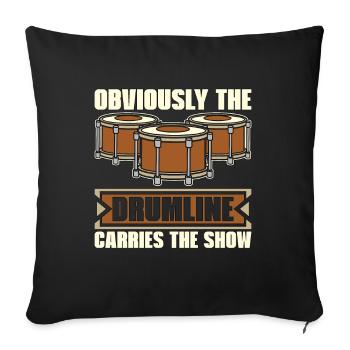 Drumline Obviously The Drumline Carries The Drums - Sofakissenbezug 45 x 45 cm - Schwarz - Vorne