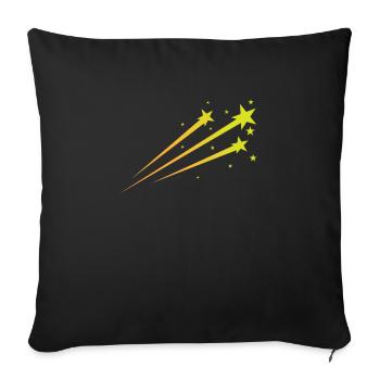 shooting stars, night sky, astronomy - Sofa pillowcase 17,3'' x 17,3'' (45 x 45 cm) - black - Front