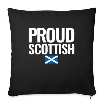 Proud Scottish Schottland Flagge Schotte - Sofakissenbezug 45 x 45 cm - Schwarz - Vorne