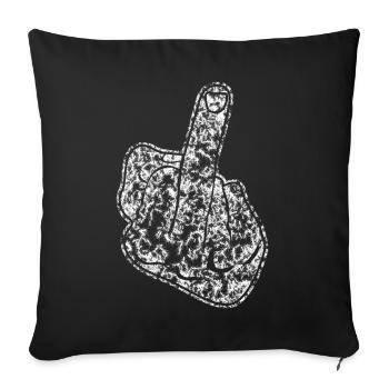 Middle Finger Misanthrope Ants - Sofakissenbezug 45 x 45 cm - Schwarz - Vorne