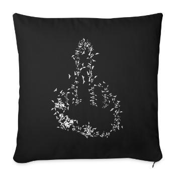 Middle Finger Birds Misanthrope - Sofakissenbezug 45 x 45 cm - Schwarz - Vorne