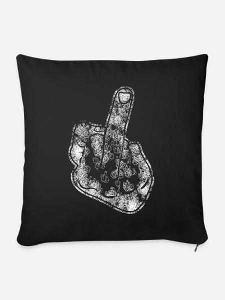Middle Finger Statement Misanthrope - Sofakissenbezug 45 x 45 cm - Schwarz