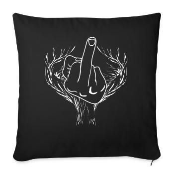 Middle Finger Tree Misanthrope - Sofakissenbezug 45 x 45 cm - Schwarz - Vorne