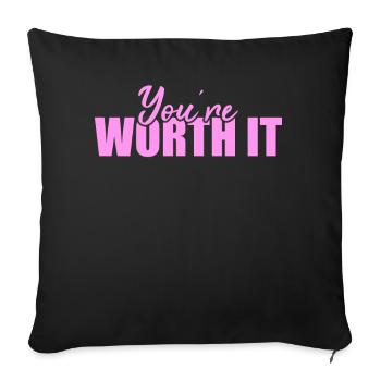 Be you! Self-confidence, positive thinking Motivation - Sofa pillowcase 17,3'' x 17,3'' (45 x 45 cm) - black - Front
