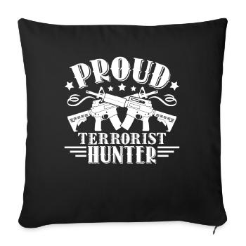 AR 15 AR 15 Proud Terrorist Hunter - Sofa pillowcase 17,3'' x 17,3'' (45 x 45 cm) - black - Front