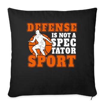Basketball Funny Coaching Game Sports Player Bball - Sofakissenbezug 45 x 45 cm - Schwarz - Vorne