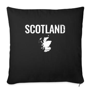 Scotland Vintage Schottland Karte Schotte - Sofakissenbezug 45 x 45 cm - Schwarz - Vorne