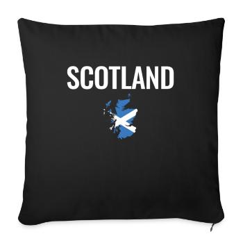 Scotland Scotland Map Scottish Flag - Sofa pillowcase 17,3'' x 17,3'' (45 x 45 cm) - black - Front