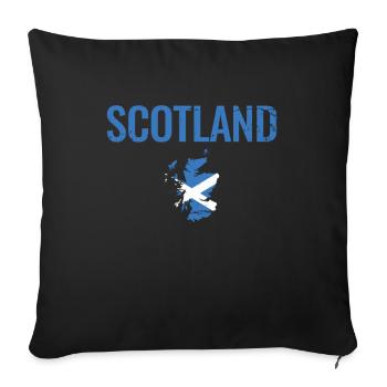 Scotland Scotland Vintage Map Flag - Sofa pillowcase 17,3'' x 17,3'' (45 x 45 cm) - black - Front
