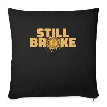Toujours cassé Blockchain Crypto Crypto - Housse de coussin décorative 45 x 45 cm - noir - Devant