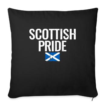 Scottish Pride Vintage Schottische Flagge Schotte - Sofakissenbezug 45 x 45 cm - Schwarz - Vorne
