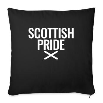 Scottish Pride Scotland Scottish Flag - Sofa pillowcase 17,3'' x 17,3'' (45 x 45 cm) - black - Front