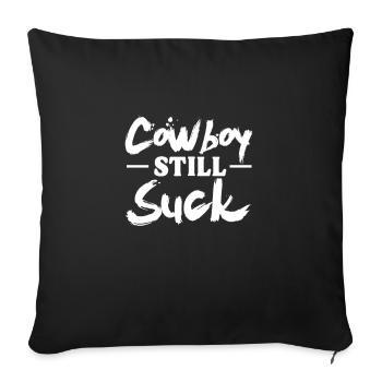 Cowboy Cowboy bottes Western cadeau - Housse de coussin décorative 45 x 45 cm - noir - Devant