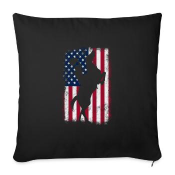 Cow-boy - Housse de coussin décorative 45 x 45 cm - noir - Devant