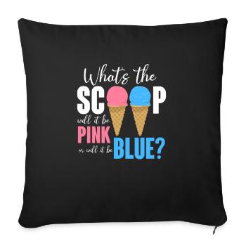 Eiscreme Eis Eiskrem Ice Cream Sommer Geschenk - Sofakissenbezug 45 x 45 cm - Schwarz - Vorne