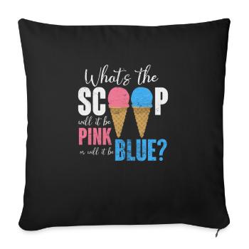 Ice cream - Sofa pillowcase 17,3'' x 17,3'' (45 x 45 cm) - black - Front