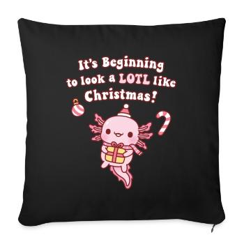 Axolotl commence à ressembler à Noël - Housse de coussin décorative 45 x 45 cm - noir - Devant