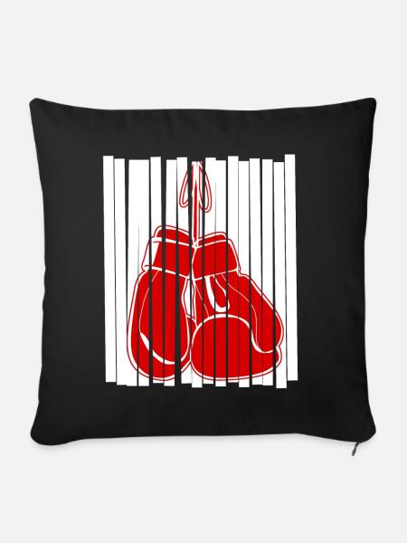 Red Boxing Gloves Boxer - Sofakissenbezug 45 x 45 cm - Schwarz