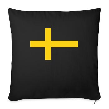Schweden Schwedische Flagge Schwede - Sofakissenbezug 45 x 45 cm - Schwarz - Vorne