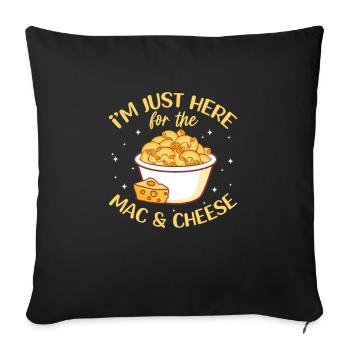 Cheese Cheesecake Food Gift - Sofa pillowcase 17,3'' x 17,3'' (45 x 45 cm) - black - Front