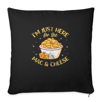 Cheese - Sofa pillowcase 17,3'' x 17,3'' (45 x 45 cm) - black - Front
