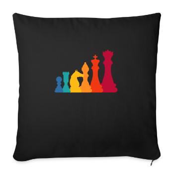 Chess Chessboard Checkmate Chess Player - Sofa pillowcase 17,3'' x 17,3'' (45 x 45 cm) - black - Front