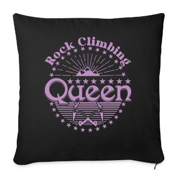 Rock Climbing Queen - Sofa pillowcase 17,3'' x 17,3'' (45 x 45 cm) - black - Front