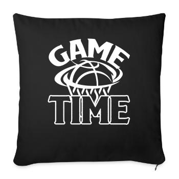 Basketball Basketball Game Time - Sofa pillowcase 17,3'' x 17,3'' (45 x 45 cm) - black - Front