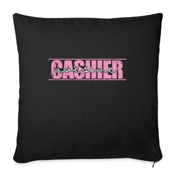 Caissier, supermarché, vendeur génial - Housse de coussin décorative 45 x 45 cm - noir - Devant