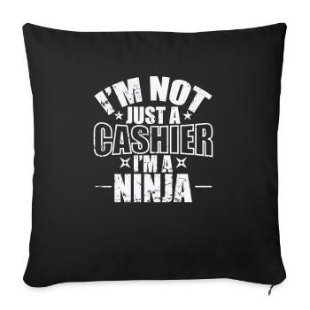 Je ne suis pas seulement un caissier, je suis un ninja - Housse de coussin décorative 45 x 45 cm - noir - Devant