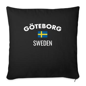 Göteborg, Suède, Suède, Suède, Suède - Housse de coussin décorative 45 x 45 cm - noir - Devant