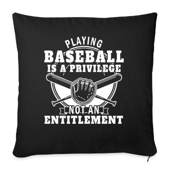 Baseball Player Pitching Catching Coach Sports Tra - Sofakissenbezug 45 x 45 cm - Schwarz - Vorne