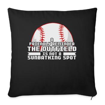 Funny Baseball Coach Ball Sports Trainer - Sofakissenbezug 45 x 45 cm - Schwarz - Vorne