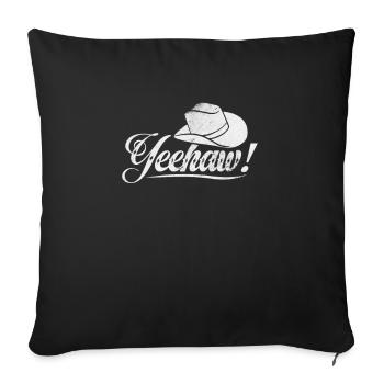 Cow-boy - Housse de coussin décorative 45 x 45 cm - noir - Devant