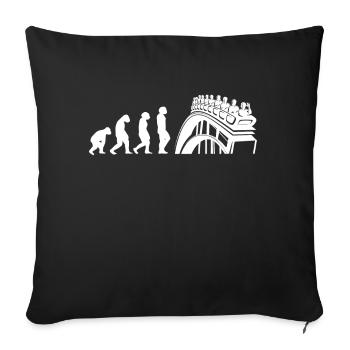 Parc D’attractions, Foire, Fête foraine, Fête foraine - Housse de coussin décorative 45 x 45 cm - noir - Devant