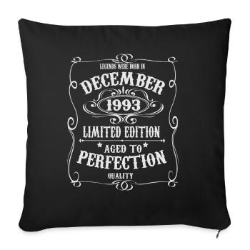 Legends est né en décembre 1993 - Housse de coussin décorative 45 x 45 cm - noir - Devant